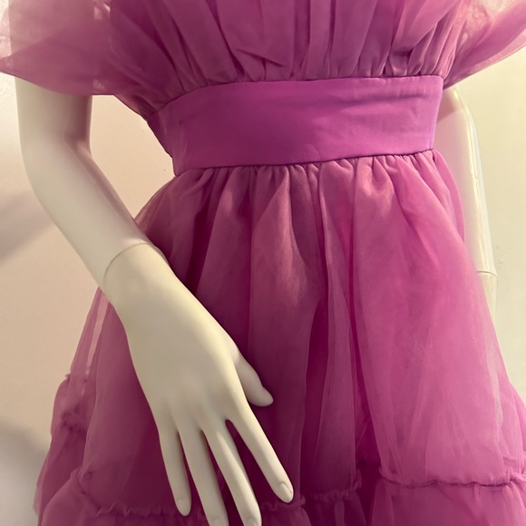 Lavender NWOT Strapless Tulle Mini Dress - size M - Picture 4 of 10